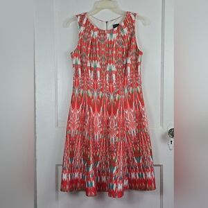 Gabby Skye Coral Pink Fit and Flare Dress Size Like New 4